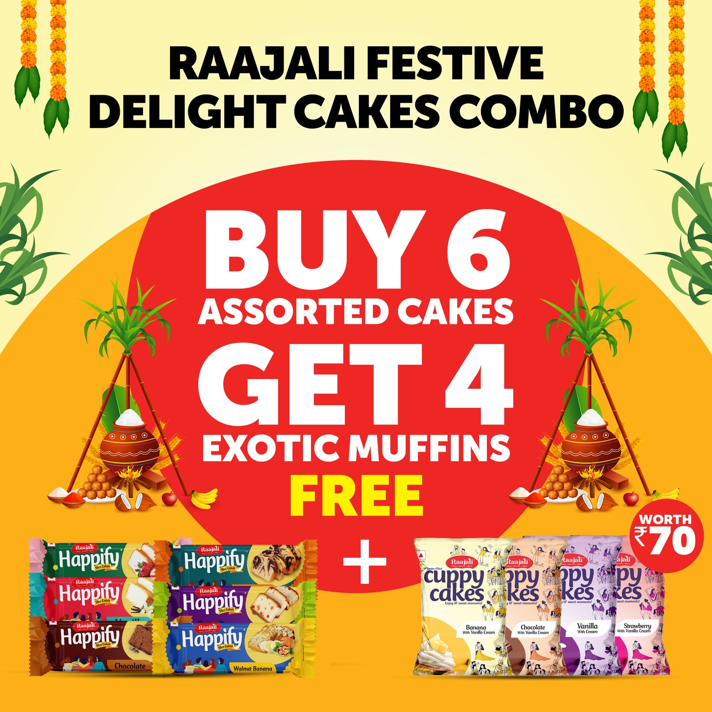 RAAJALI FESTIVE DELIGHT CAKE COMBO