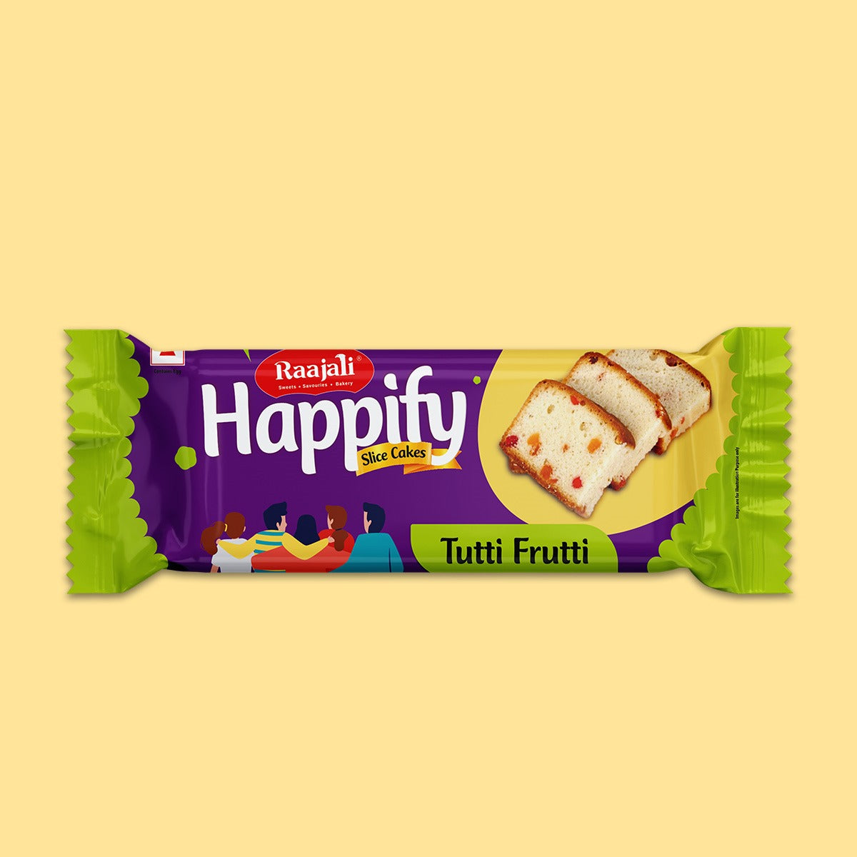 Raajali -  HAPPIFY SLICED FRUIT CAKE (50G PER PACK)