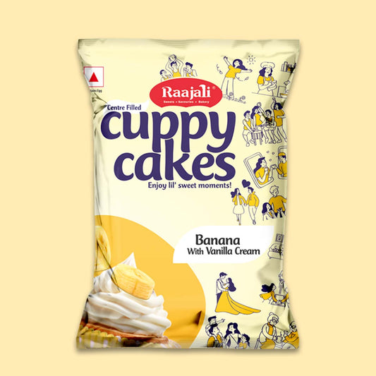 RAAJALI CUPPY CAKE - CENTRE FILLED MUFFIN - BANANA (30G PER PACK)