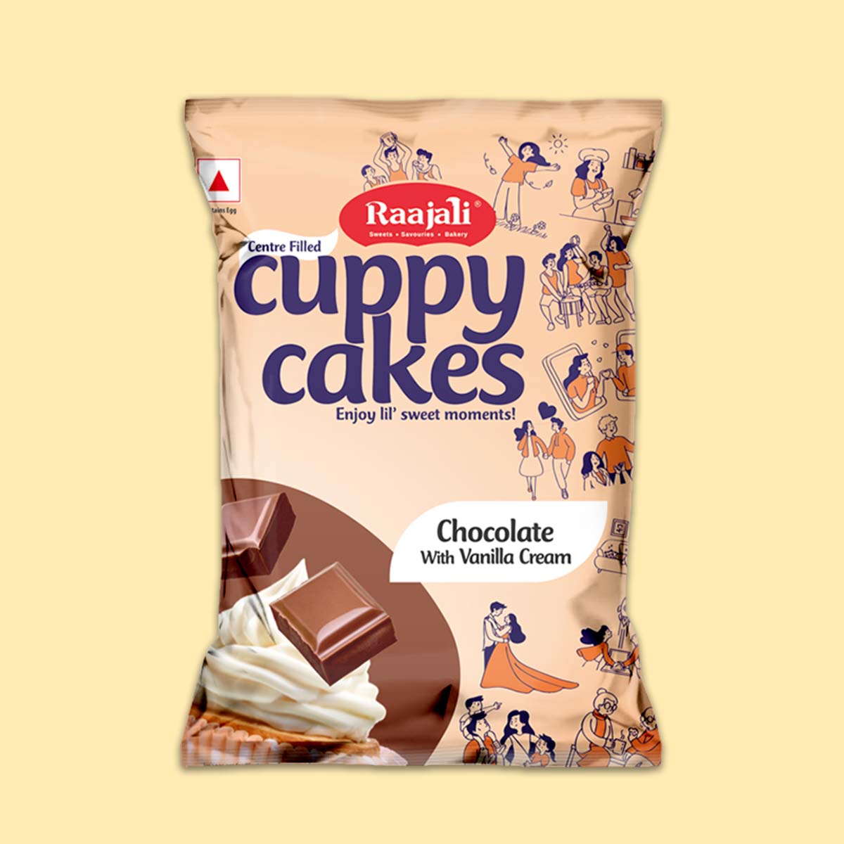 RAAJALI CUPPY CAKE - CENTRE FILLED MUFFIN - CHOCOLATE (30G PER PACK)