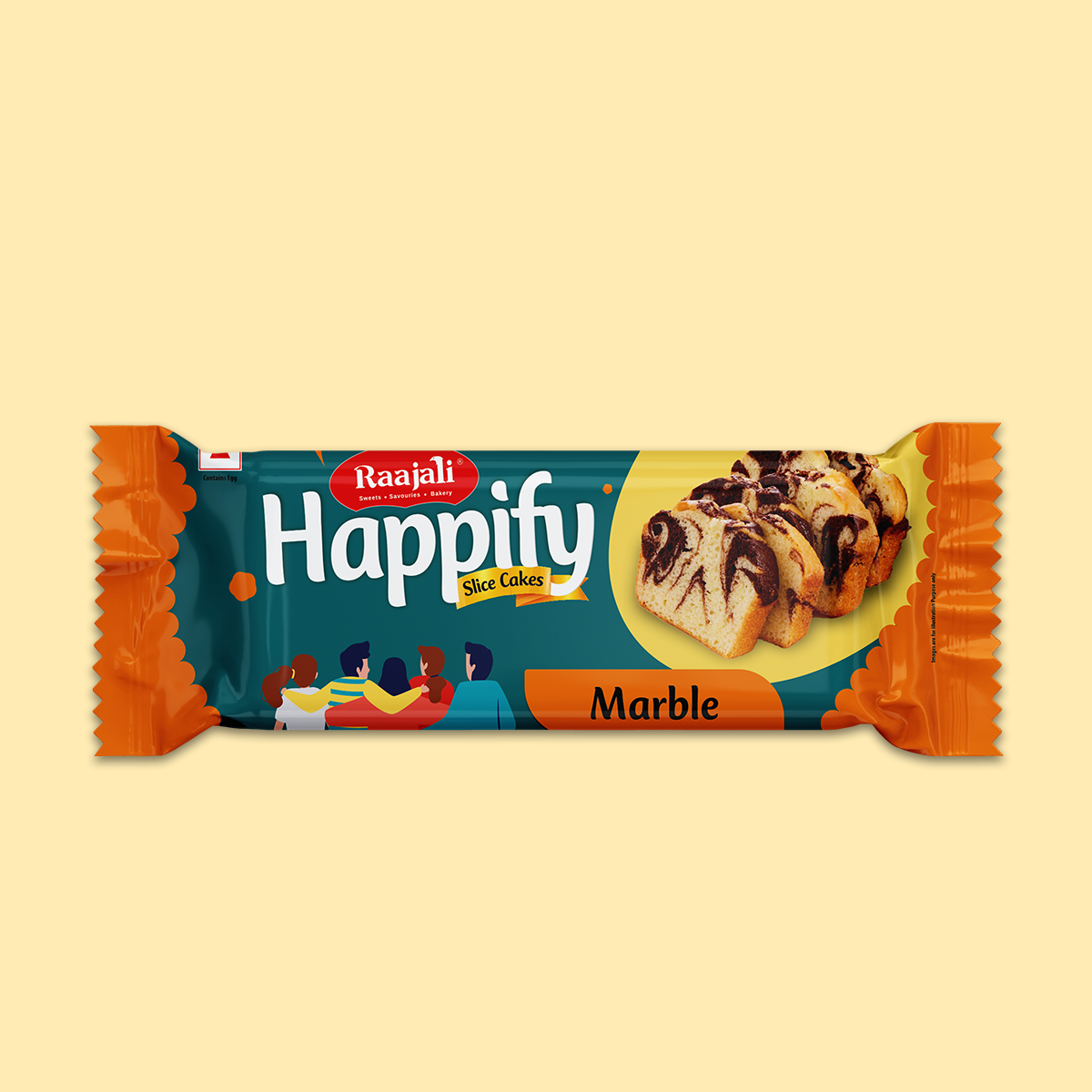 Raajali -  HAPPIFY SLICED MARBLE CAKE (50G PER PACK)