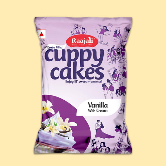 RAAJALI CUPPY CAKE - CENTRE FILLED MUFFIN - VANILLA (30G PER PACK)