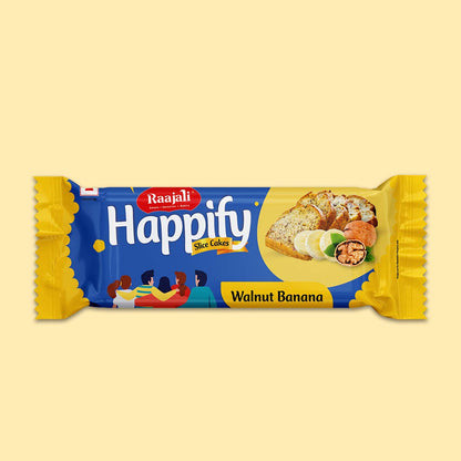 Raajali -  HAPPIFY WALNUT BANANA SLICED CAKE(50G PER PACK)