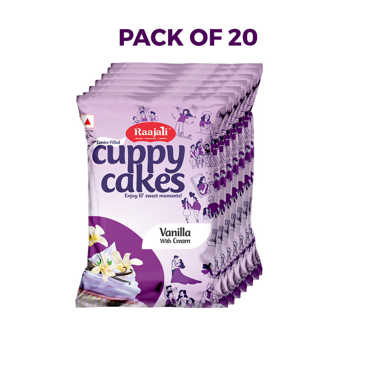 RAAJALI CUPPY CAKE - CENTRE FILLED MUFFIN - VANILLA (30G PER PACK)